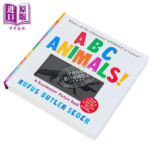 【中商原版】视觉书 动物ABC ABC Animals A Scanimation Picture Book 视觉动物动画书 英文原版 会动的书 趣味ABC认知童书 商品图1