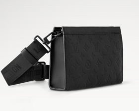 海外元单一包多用牛皮压花情侣款手拿包斜挎单肩包