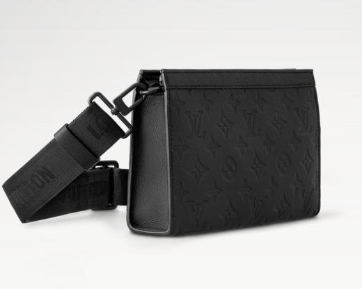 海外元单一包多用牛皮压花情侣款手拿包斜挎单肩包 商品图0