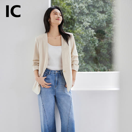 IC白色休闲不规则肩带针织背心内搭打底衫女新款夏季女款上衣 商品图1