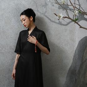 吉祥衣家中国风新中式复古女装2025新款春夏款休闲女装来仪连衣裙
