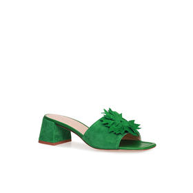 豪麟名鞋BALDININI女鞋凉拖羊反绒面革D5E022P5绿色
