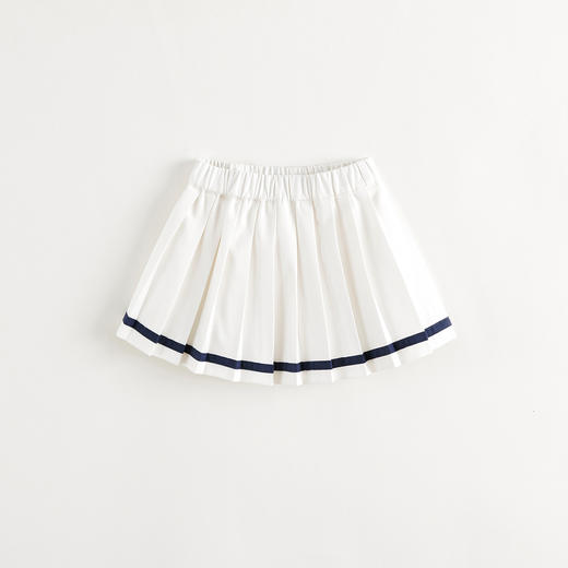 马克珍妮女童复古学院撞色百褶短裙半身裙儿童裙子秋装新款241502 商品图3