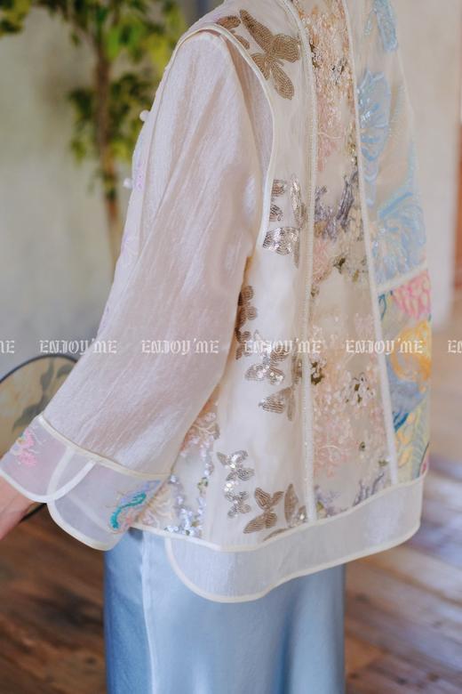 【门店同款】ENJOY夏季云敛-春光推盏花蝶令中式马夹 161921151 商品图5