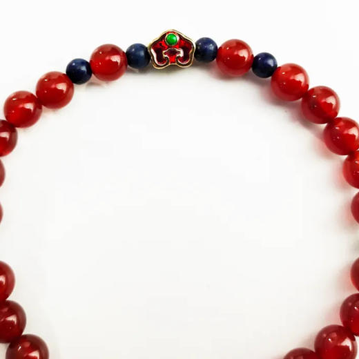 【上新了故宫】柿柿如意红玛瑙手串 手工打磨、镀金 红包礼盒带证书 商品图8