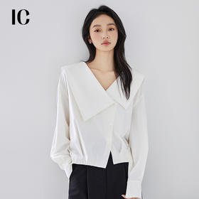 *IC 通勤白色衬衫宽松新款衬衣女修身气质设计感休闲长袖上衣