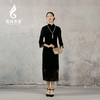吉祥衣家新中式国风春夏款高端气质显瘦修身女装黑美人珍珠连衣裙 商品缩略图0