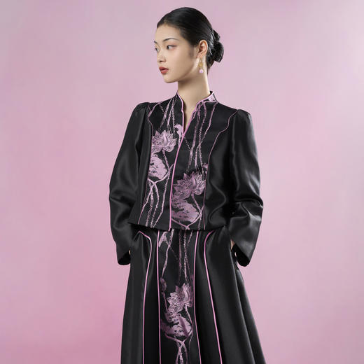 吉祥衣家气质高端新中式复古国风高级感短款长袖女装花生池泽外套 商品图3