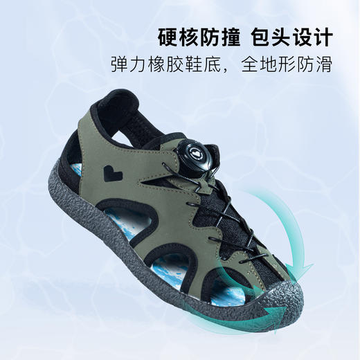 TY- 小蓝羊25夏季新款防滑软底凉鞋舒适包脚训练鞋男女童旋钮踩水鞋-旋钮溯溪鞋 商品图8