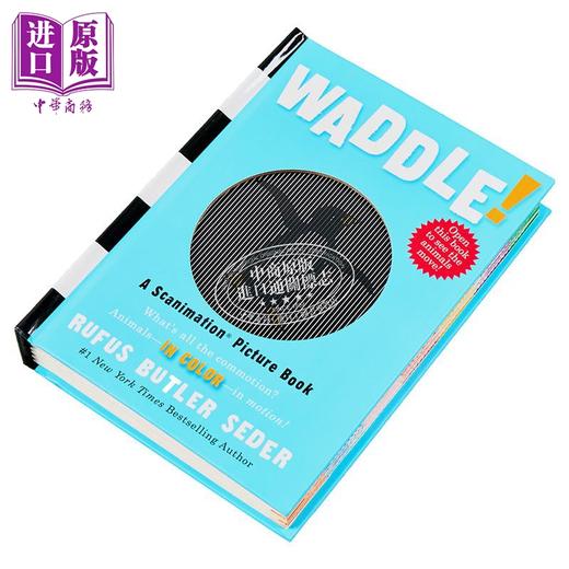 预售 【中商原版】视觉书 摇摇摆摆地走 Waddle 英文原版 会动的书 动画书 A Scanimation Picture Book 趣味童书 活动与玩具书 商品图1