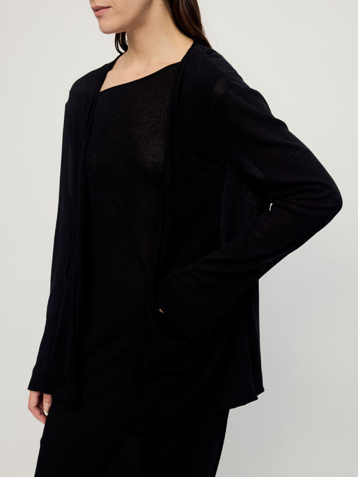 Ruohan 黑色磨砂棉开衫 商品图4