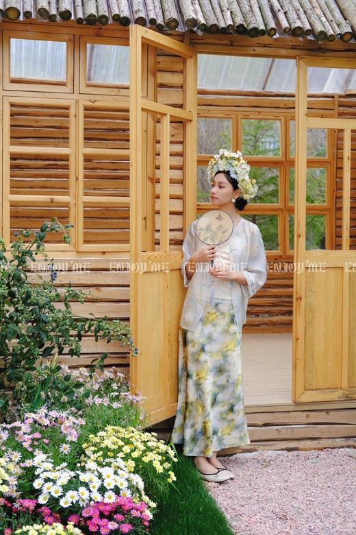 【门店同款】ENJOY夏季云敛-春光推盏薄纱雾语中式外套 162266741 商品图10