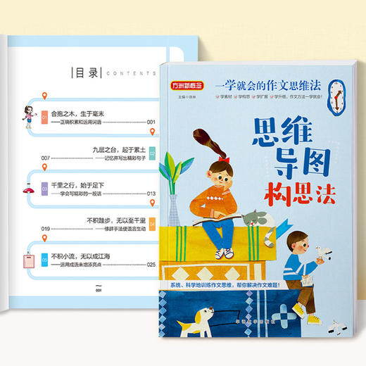 《一学就会的作文思维法》（全4册）：《作文素材积累法》《思维导图构思法》《扩展式写作法》《作文三步升格法》 商品图6