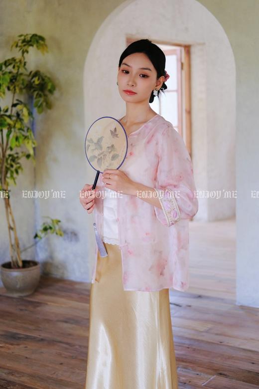 【门店同款】ENJOY夏季云敛-春光推盏薄纱雾语中式外套 162266741 商品图4