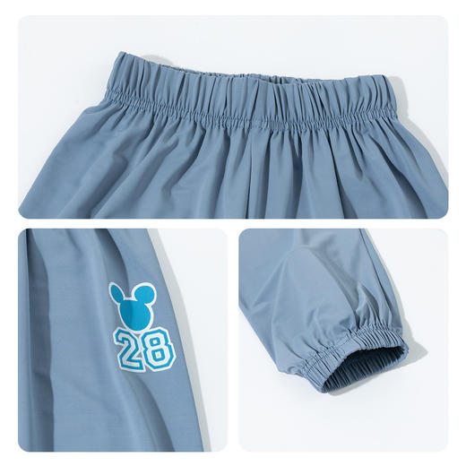 迪士尼【米奇短袖防蚊裤凉感套装】25夏季新款男童冰感T恤透气休闲裤ZD2ET022 商品图6