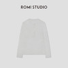 ROMI STUDIO“松弛气息”100%棉经典亨利领宽松长袖T恤 RW25SSG0145 商品缩略图0