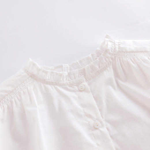 马克珍妮女童花边领纯棉长袖衬衫百搭小衫 儿童衬衣春秋款250018 商品图4