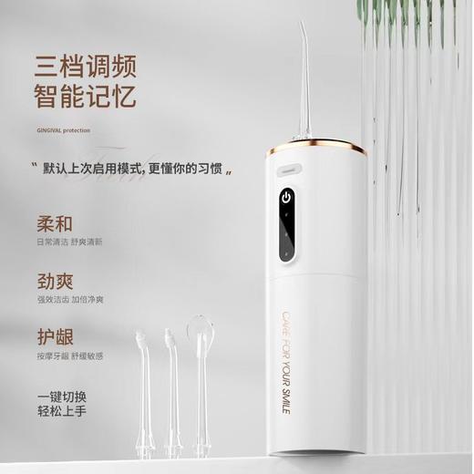 【装进箱包的“便携冲牙器”】正畸清洁专用家用洗牙器水牙线防水冲牙器电动便携式DIY洗牙神器，小体积大容量。ry 商品图1
