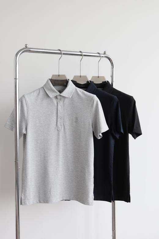 B.C 丝光珠地面料 翻领短袖T恤  TX423 商品图3