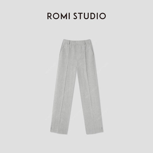 ROMI STUDIO“优雅绅士”100亚麻经典老钱修身立裁休闲裤RWCSXY1983 商品图0