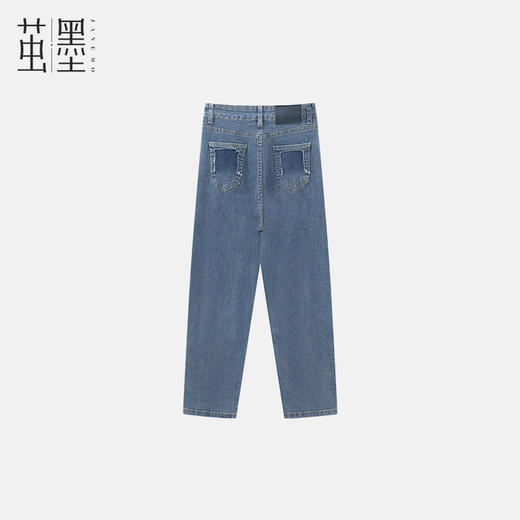 茧墨 复古INS风九分显瘦烟管裤牛仔裤 商品图1