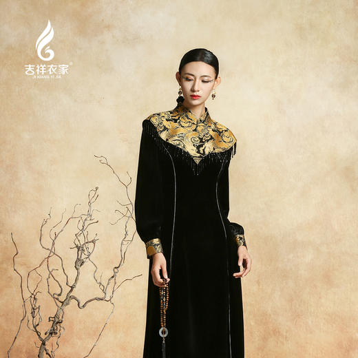 吉祥衣家新中式国风提花气质高级感优雅披肩女装浮光跃金云肩 商品图0