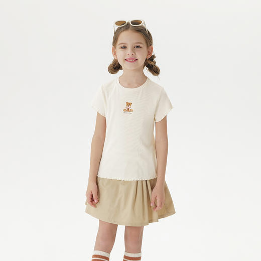 【亲肤软弹】马克珍妮女童清新夏日短袖T恤2025年夏装新款550706 商品图1