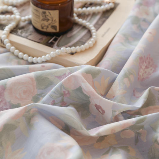 自然醒40支13070全棉荷叶双层花边款四件套100纯棉小清新床单被套三件套床上用品JY 商品图14