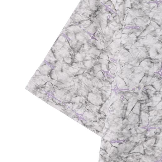 T2794夏季高级感新款潮牌撞色晕染印花圆领短袖T恤百搭情侣复古上衣 商品图3