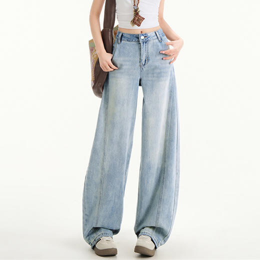 馥迦清爽百搭弯刀裤牛仔裤 商品图5