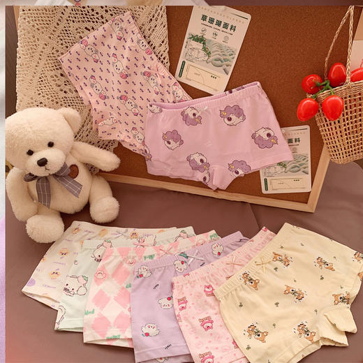 【39.9元/4条装】儿童盒装纯棉内裤草珊瑚5A抗菌男童女童平角内裤 商品图3