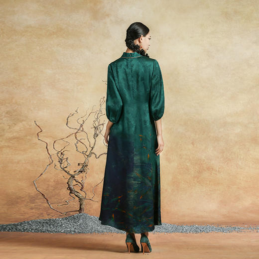 吉祥衣家新中式国风夏新款高端气质显瘦修身女装苏世独立连衣裙 商品图3