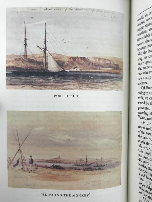 达尔文《比格尔号航海日记》（1979二印） 12幅彩色插图 精装16开带书匣 商品图8