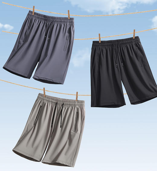 【冰丝弹力】【DSF】大依优型大码男装短裤五分裤中裤弹力加肥加大大号短裤运动男士胖子 商品图3