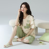 【免穿内衣可外出家居服】自带胸垫纯棉睡衣套装 甜美简约全棉短袖七分裤夏季薄款舒适家居服 商品缩略图8