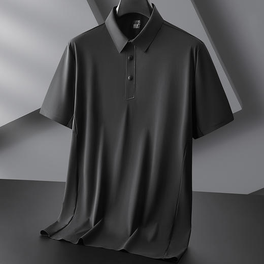 【冰丝】【DZP】大依优型大码短袖POLO衫运动翻领大码夏季商务冰丝弹力上衣休闲半袖体恤男士 商品图7