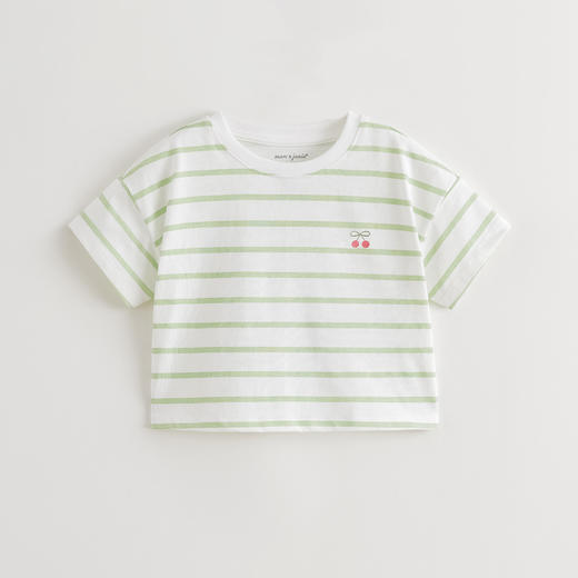 【凉感衣】马克珍妮女童多彩条纹短袖T恤 宝宝上衣夏装新款550782 商品图3