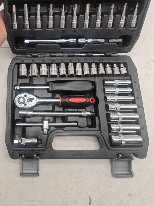 【货号04159】53件套汽修套装多功能工具套盒1/4小飞棘轮扳手组合套筒组套工具 商品图2