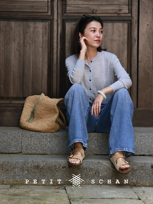 PETIT SCHAN小闪 CLO#778 Realm of Mist and Flow 云水间 莱赛尔柔软透气阔腿牛仔裤 商品图5