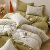 自然醒宽边三层纱提花四件套100全棉1.5米被套床单三件套床笠床品JY 商品缩略图11