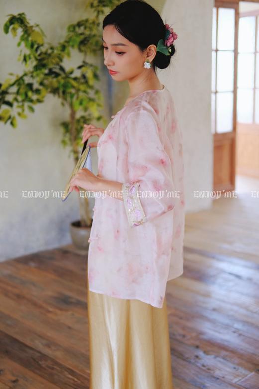 【门店同款】ENJOY夏季云敛-春光推盏薄纱雾语中式外套 162266741 商品图11