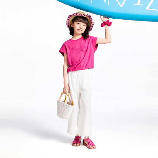 【实体店同款】女童全腰梭织单裤夏季新款安奈儿童装AG526710 商品图3