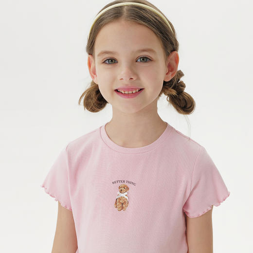 【亲肤软弹】马克珍妮女童清新夏日短袖T恤2025年夏装新款550706 商品图4