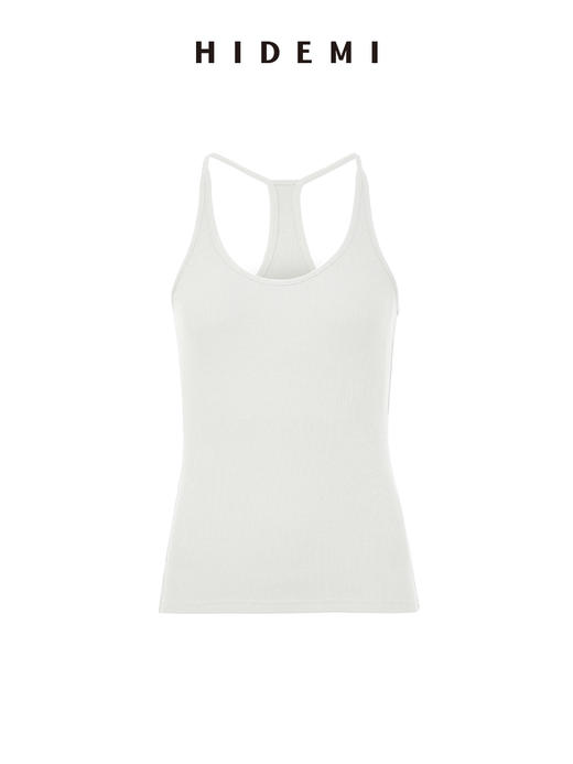 HIDEMI 极简经典款自然棉超弹力显瘦基础款吊带背心 乌木棕/自然白/鼠尾草灰 商品图7