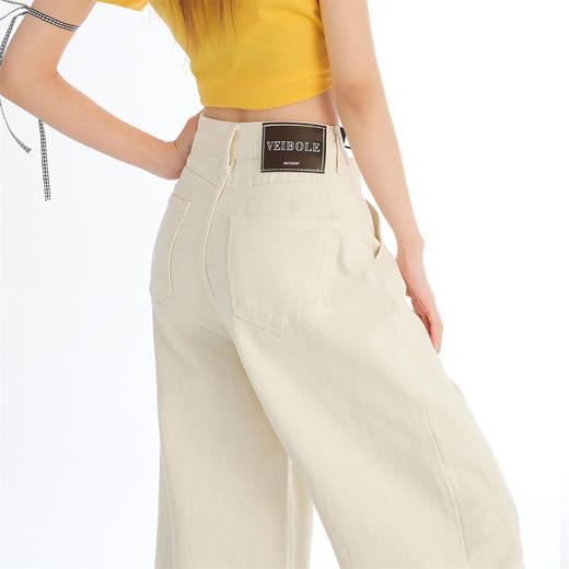 馥迦清爽百搭弯刀裤牛仔裤 商品图4