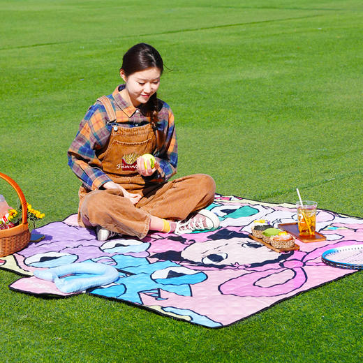 趁早rarakiera便携野餐垫可爱卡通加厚户外帐篷地垫草坪垫防潮垫 商品图1