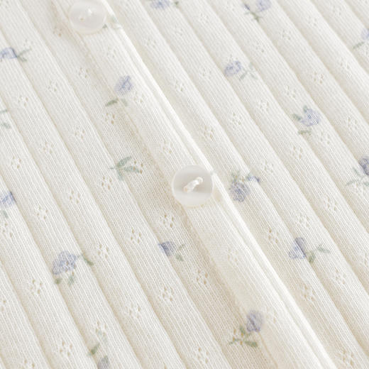 马克珍妮女童清新提花弹力短袖T恤 儿童上衣2025年夏装新款550711 商品图4