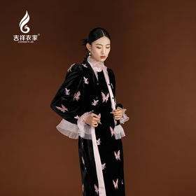 吉祥衣家新中式国风女装轻奢气质高级感小香风蝶引半江月外套上衣