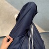 雀说天丝牛仔直筒裤女新款长裤休闲高腰宽松香蕉阔腿裤子ALA1060 商品缩略图3