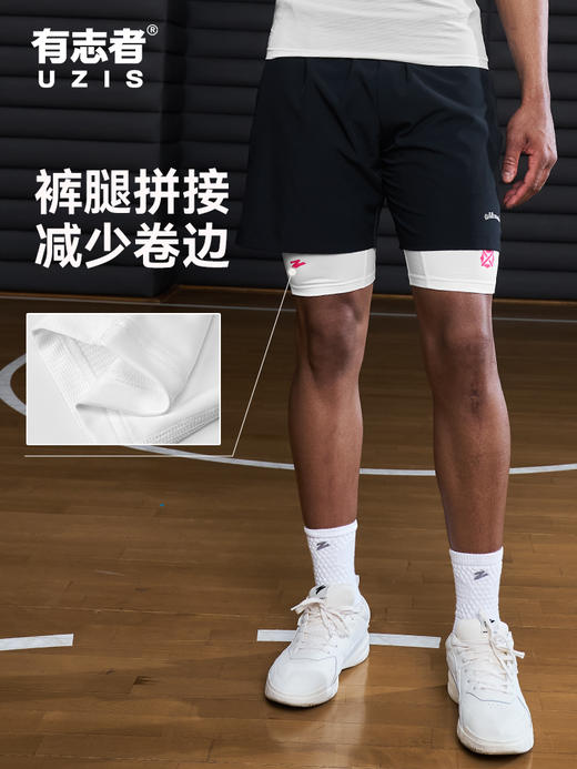 有志者UZIS超感紧身裤男五分运动训练轻薄速干健身跑步压缩打底裤 商品图1